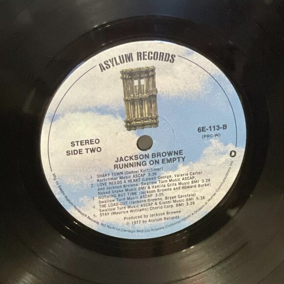 Jackson Browne Running On Empty (Vinyl, 1977) Asylum Records 6E-113 VG+ LP - Picture 11 of 11